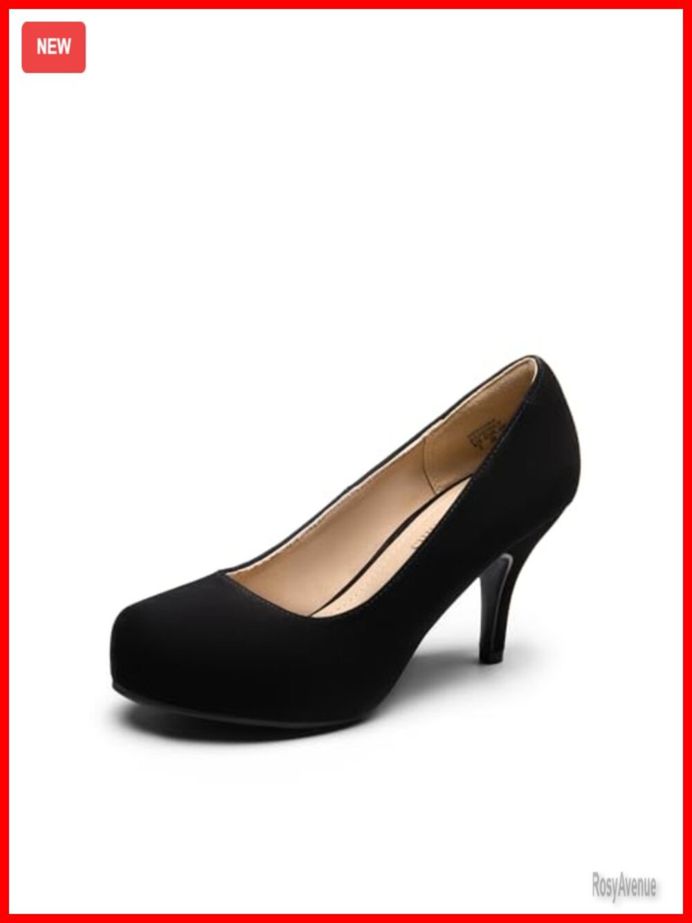 Women's Low Platform Stiletto Heels Almond Toe Pull-On Pumps